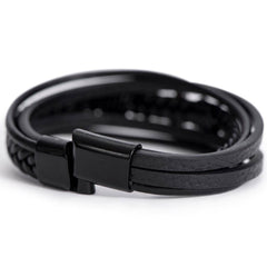 Calm to my Chaos - Leather Cross Bracelet